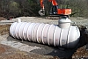80,000 litre septic tank (first of two installed in tandem)